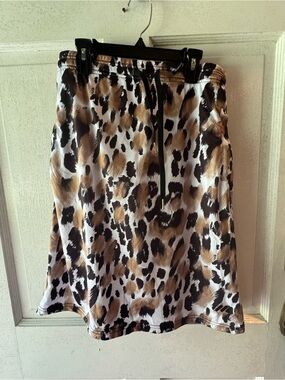 Leopard Print A-Line Skort